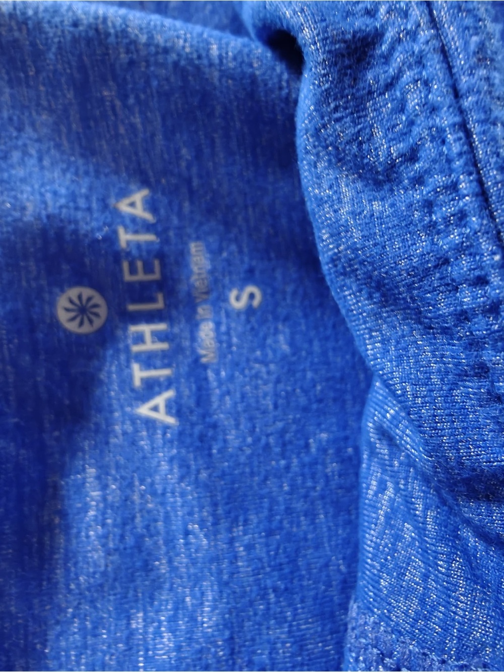 Athleta Small Blue Athletic leggings with Heathered Texture/ shorts bundle
